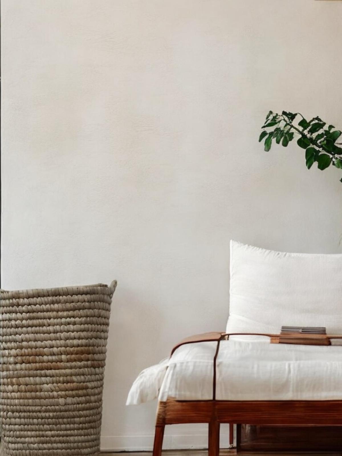 Grand panier de rangement en raphia SERJIO – Fait main